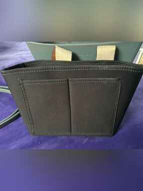 Black Tote Bag Organizer Insert with Front Pocket Panels